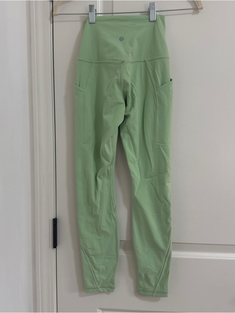 lululemon athletica High-Rise Leggings in Mint Green with Side Pockets